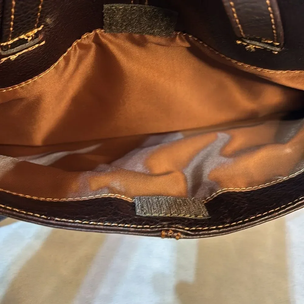 Wilson's Leather Executive Rugged Shoulder Messenger Laptop Bag Brown